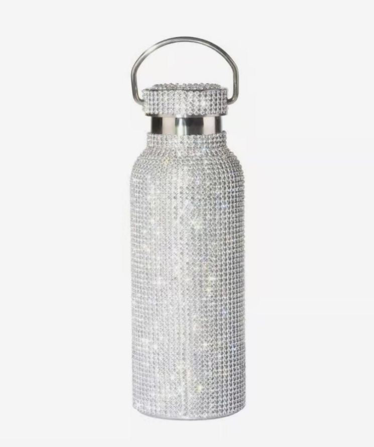 Luxusní Láhev s perličkami a krystaly – Silver Queen 750 ml