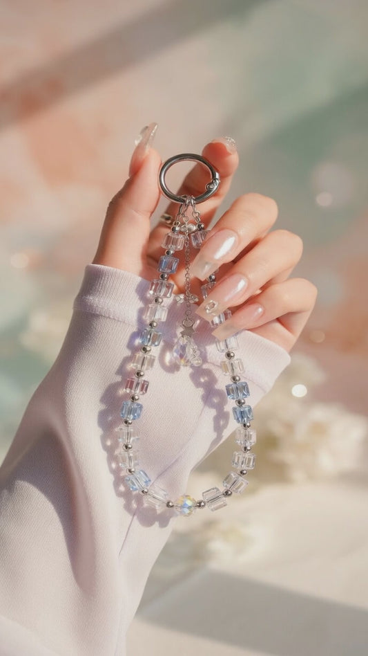 Luxusní Krystalový Phone Chain – Celestial Sparkle